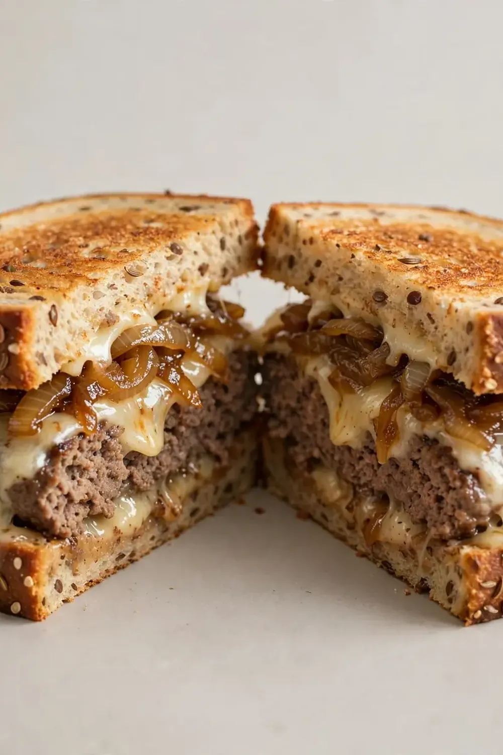Classic American Patty Melt on Rye