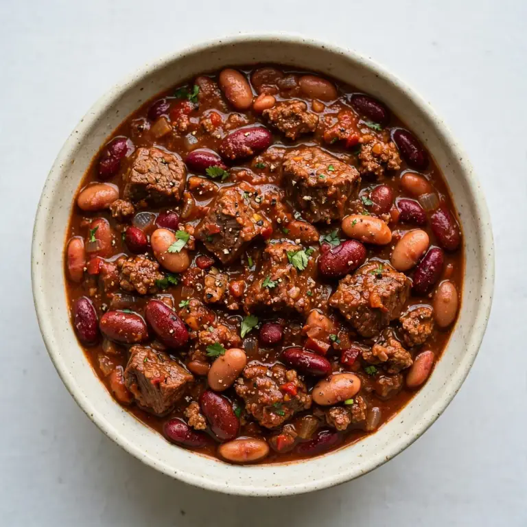 Budget Batch Chili mit Bohnen Meal Prep