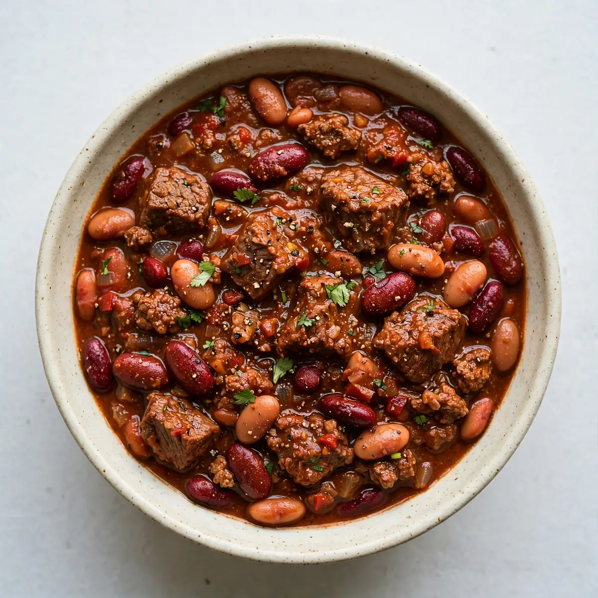 Budget Batch Chili mit Bohnen Meal Prep