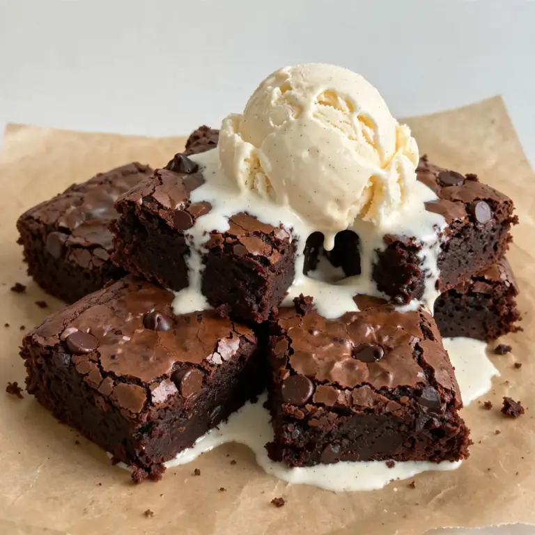 Budget Meal Prep: Fudgy Chocolate Brownies Mit Vanilleeis