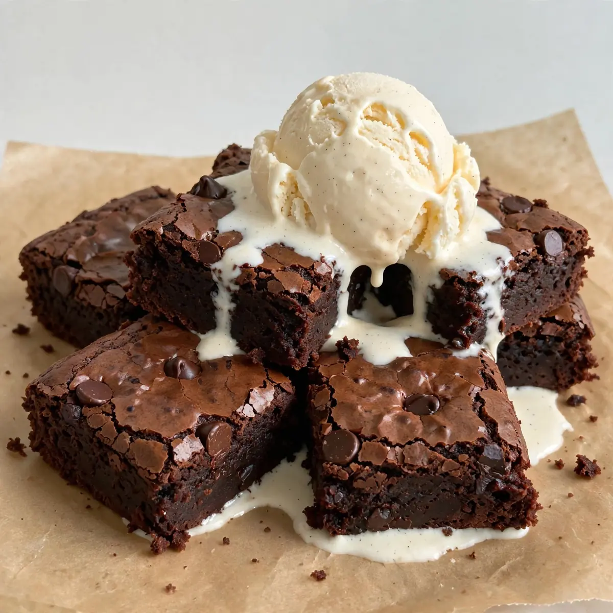 Budget Meal Prep: Fudgy Chocolate Brownies Mit Vanilleeis