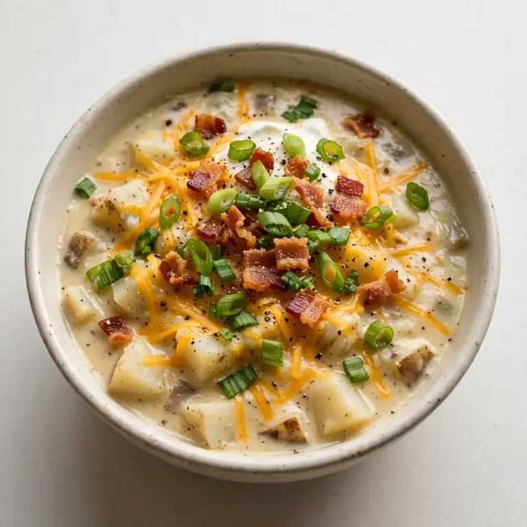 Cremige Loaded Baked Potato Soup: Budget Meal Prep für 2€ pro Portion