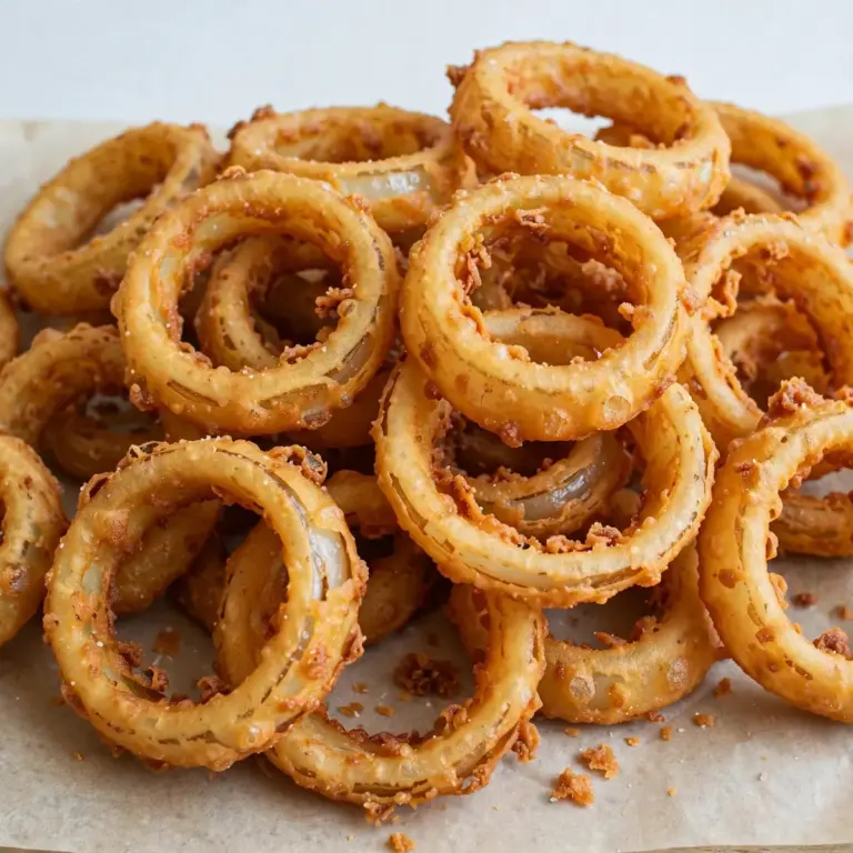 Knusprige Bier-Battered Onion Rings Meal Prep für nur 1€ pro Portion