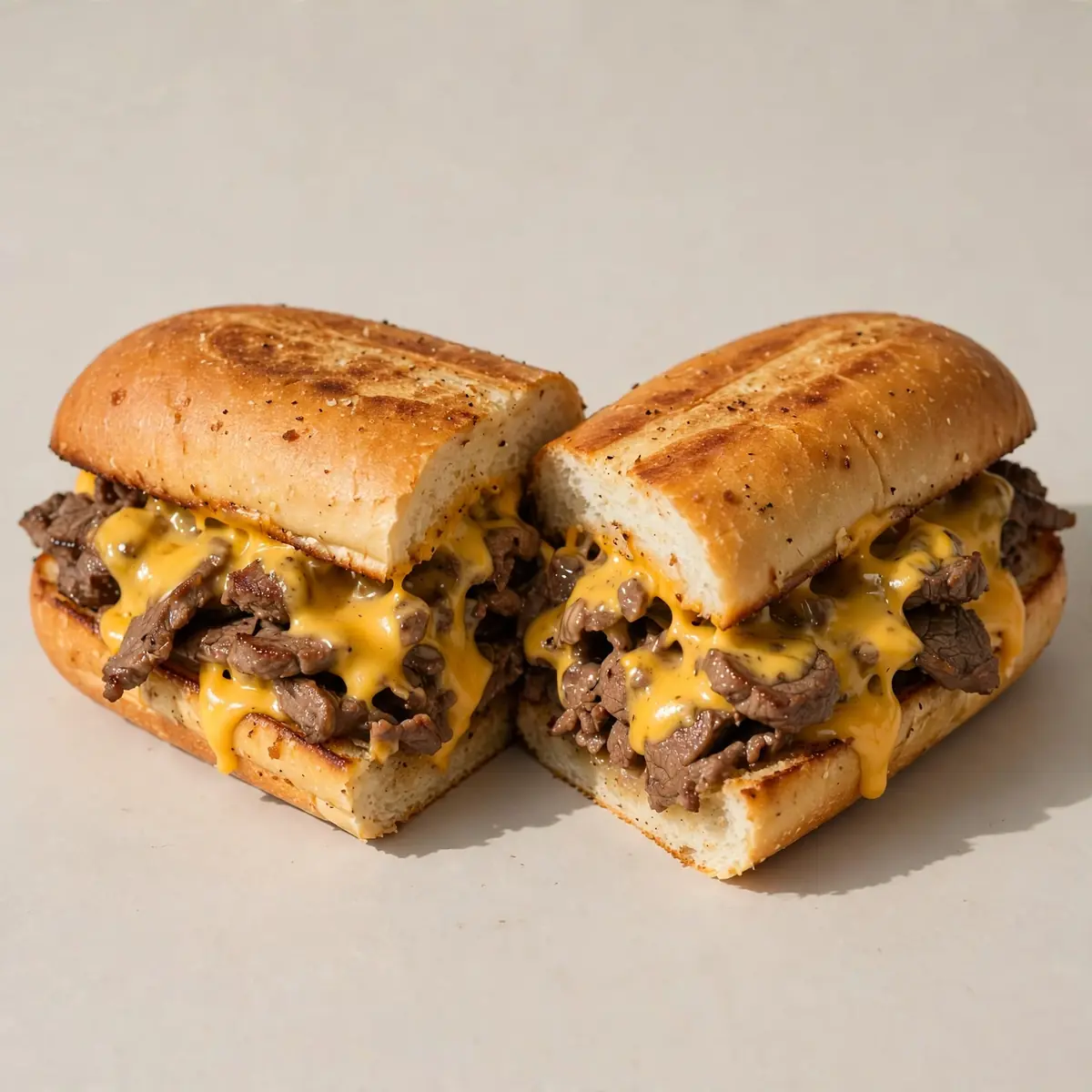 Philly Cheesesteak Sandwich Meal Prep für 5 Euro Pro Portion