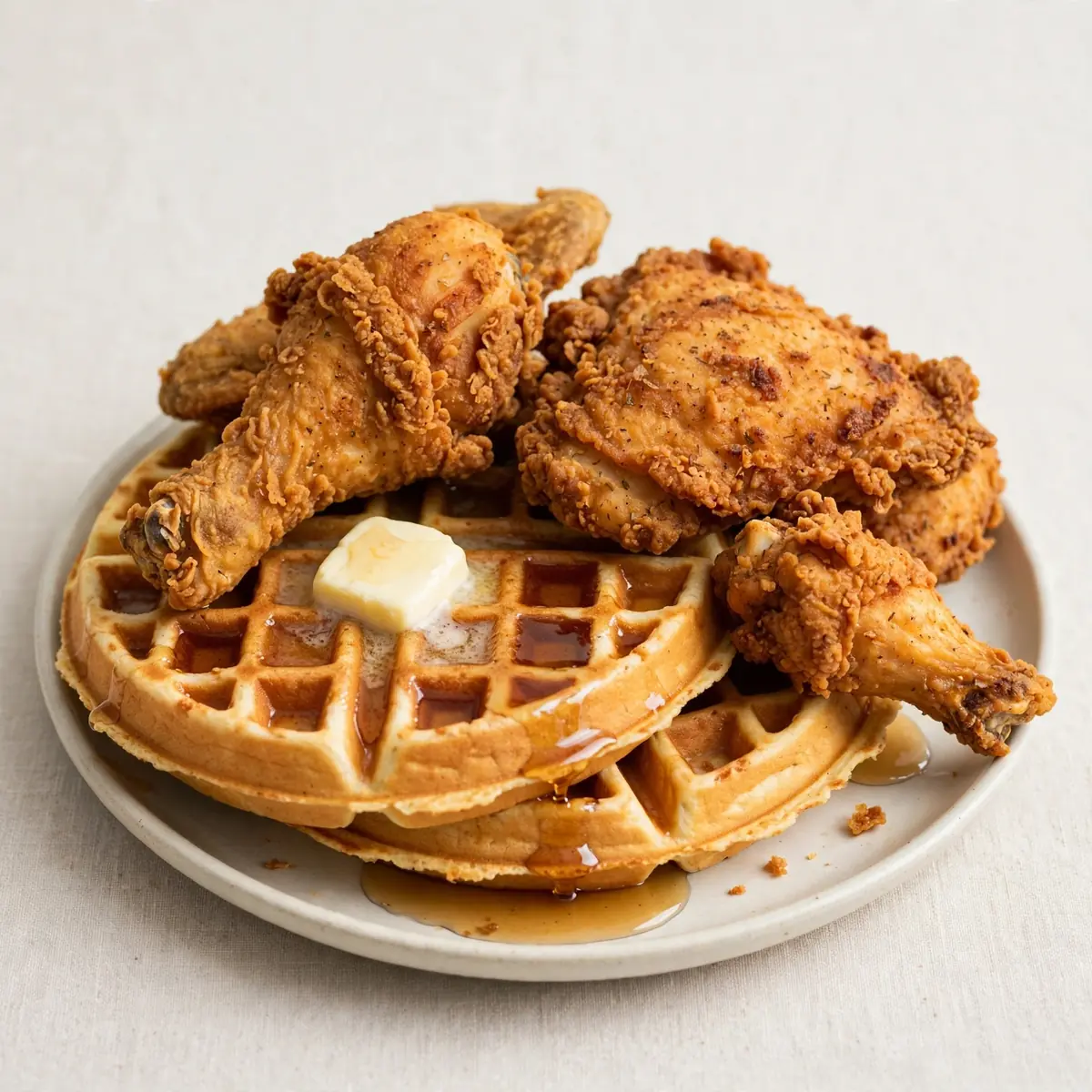 Südliches Fried Chicken & Waffeln Günstig Meal Prep
