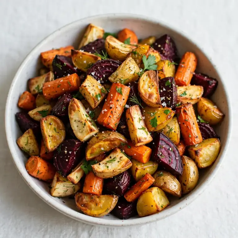 Aromatische Auszeit: Einfacher Gerösteter Wurzelgemüse-Salat