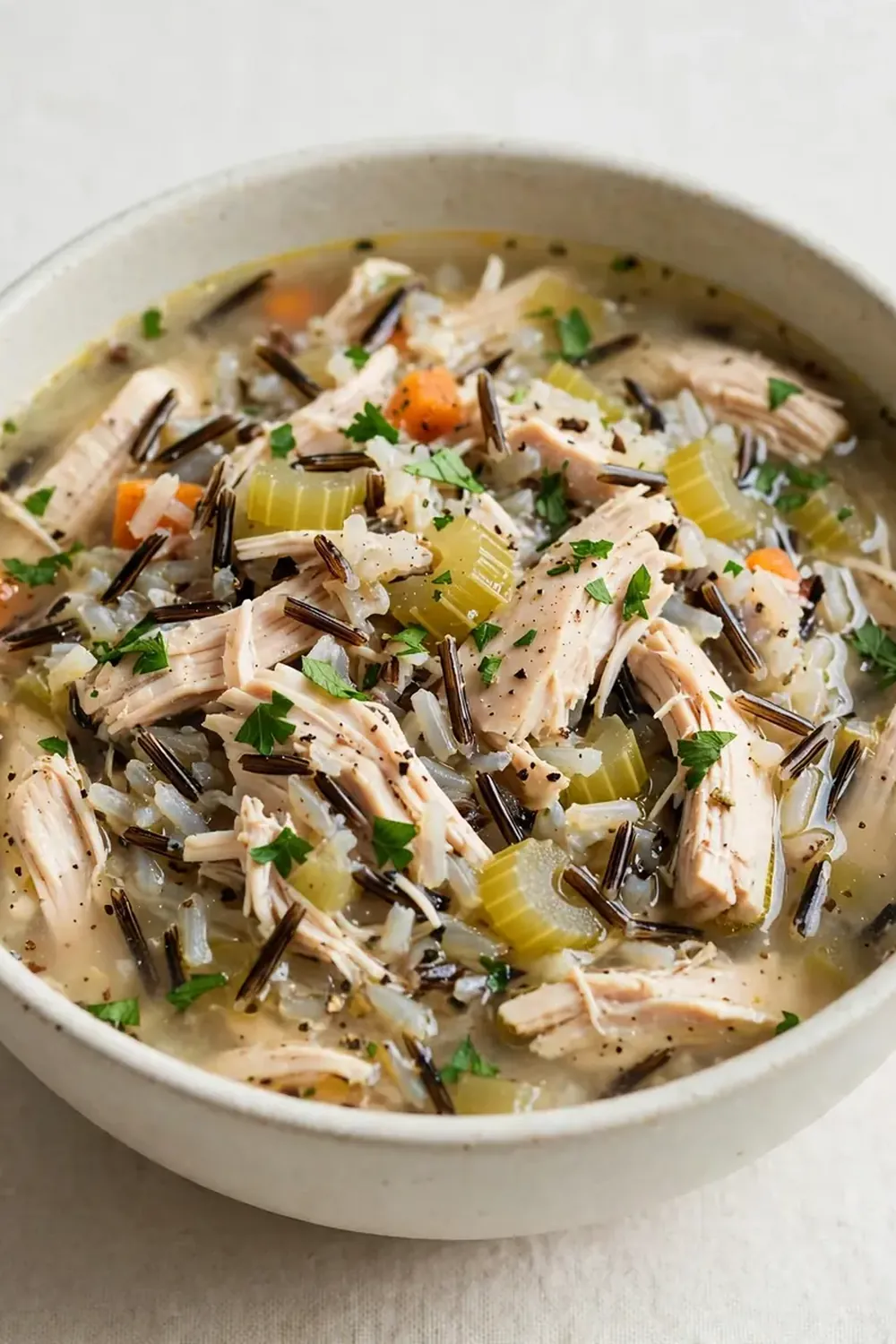 light chicken and wild rice soup