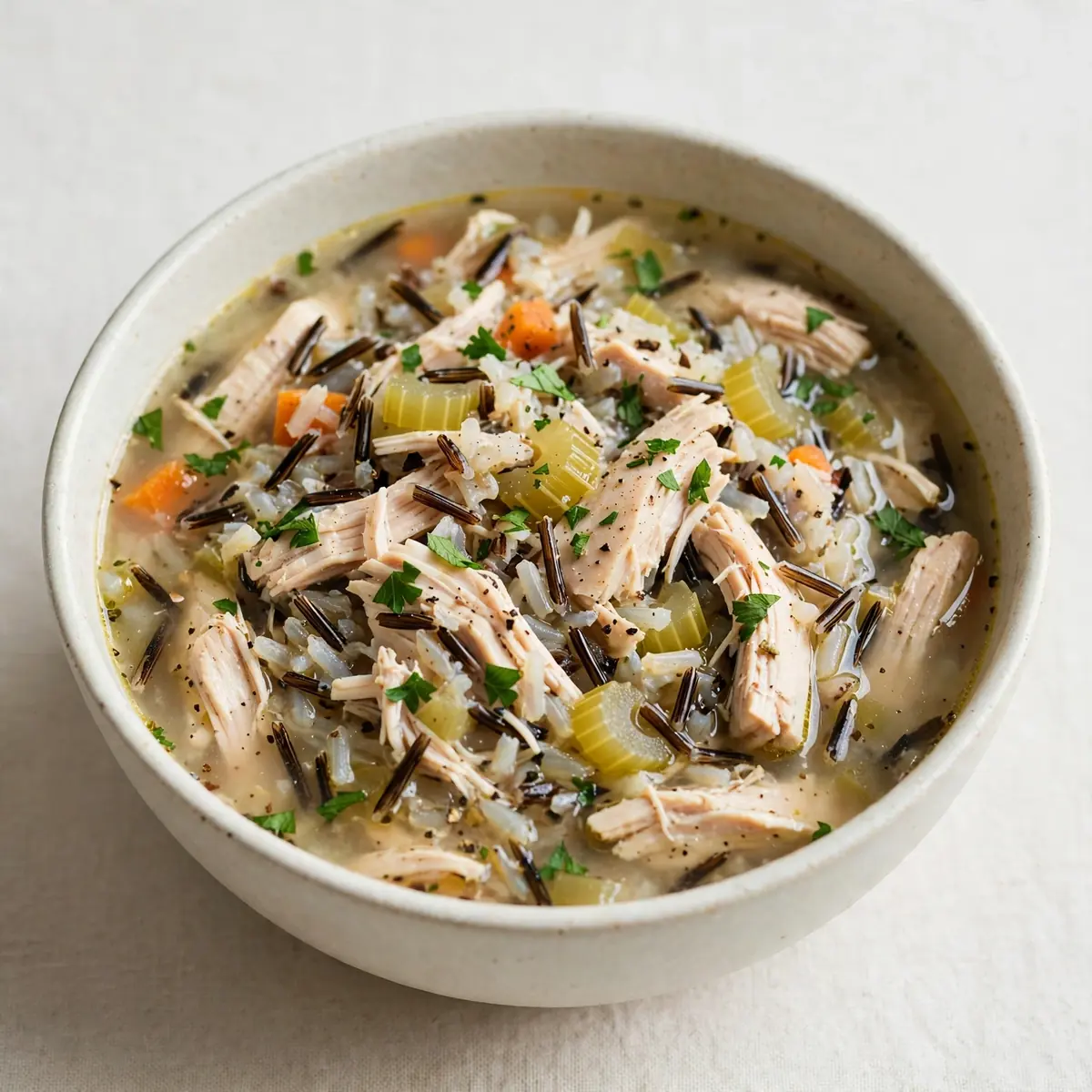 Aromatische Auszeit: Leichte Hähnchen-Wildreis-Suppe