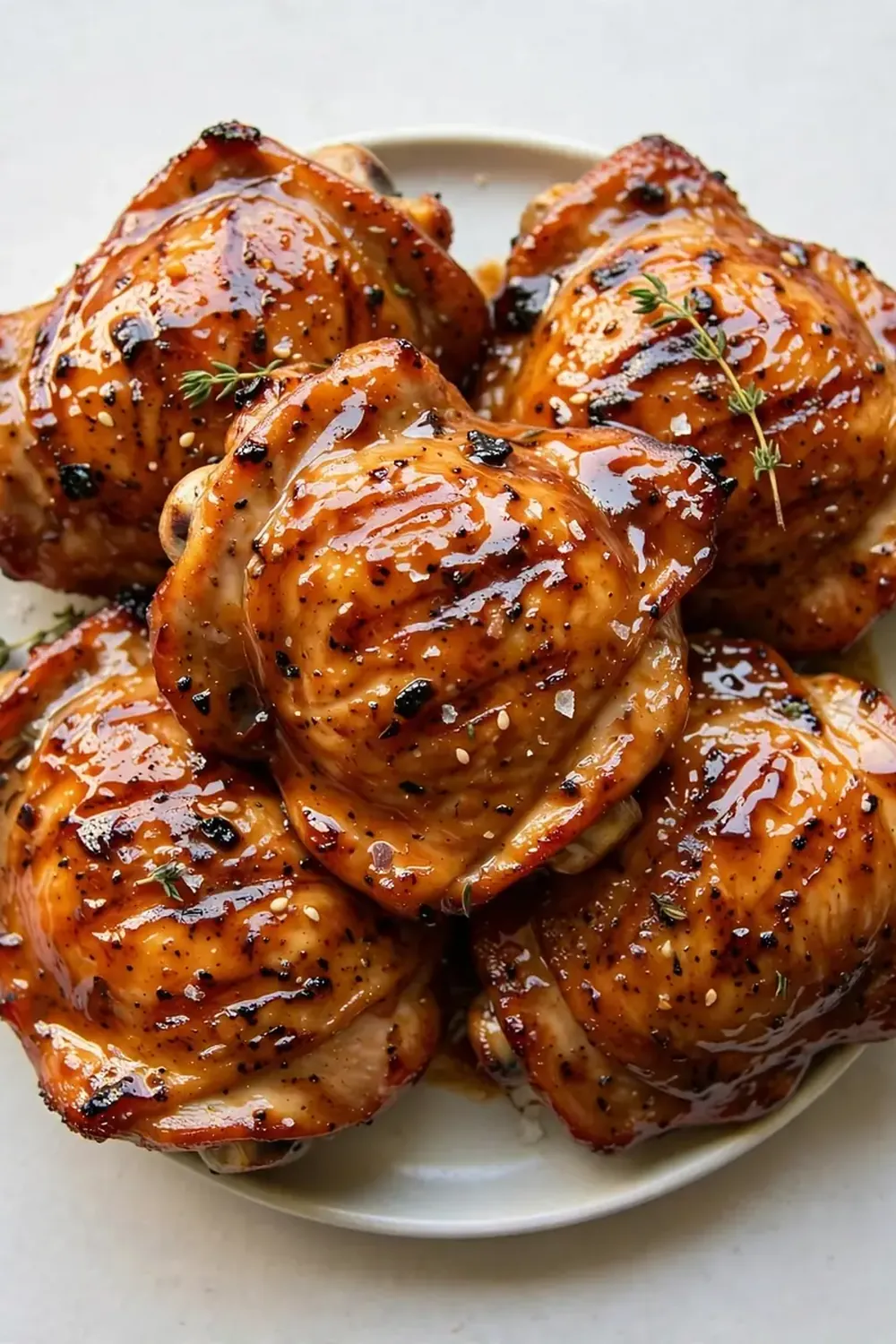 grilled maple glazed chicken thighs
