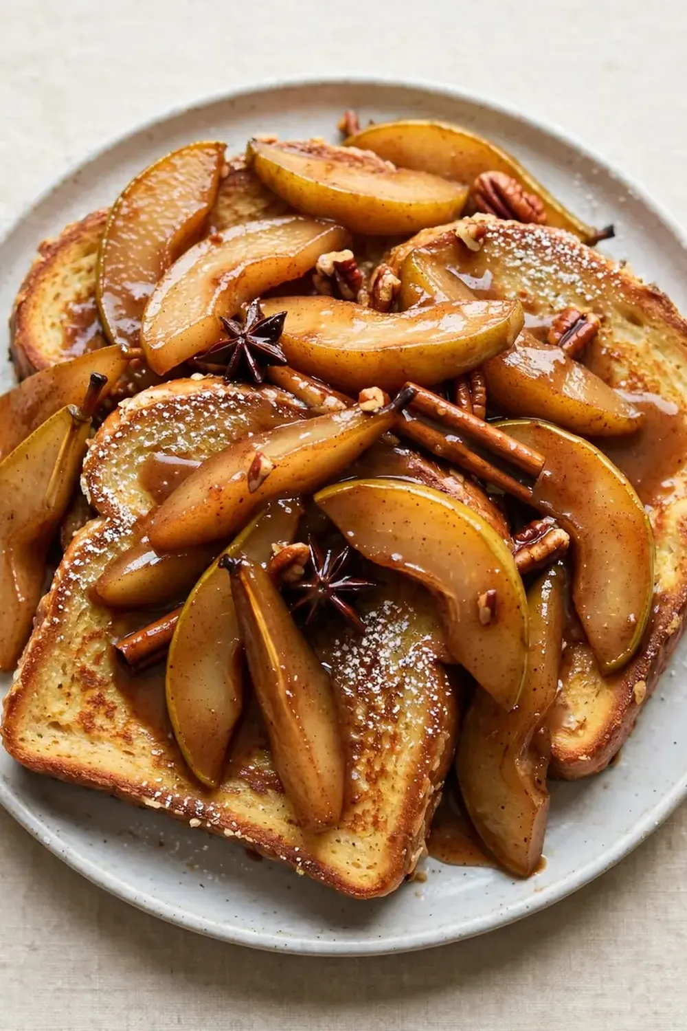 quick spiced pear french toast