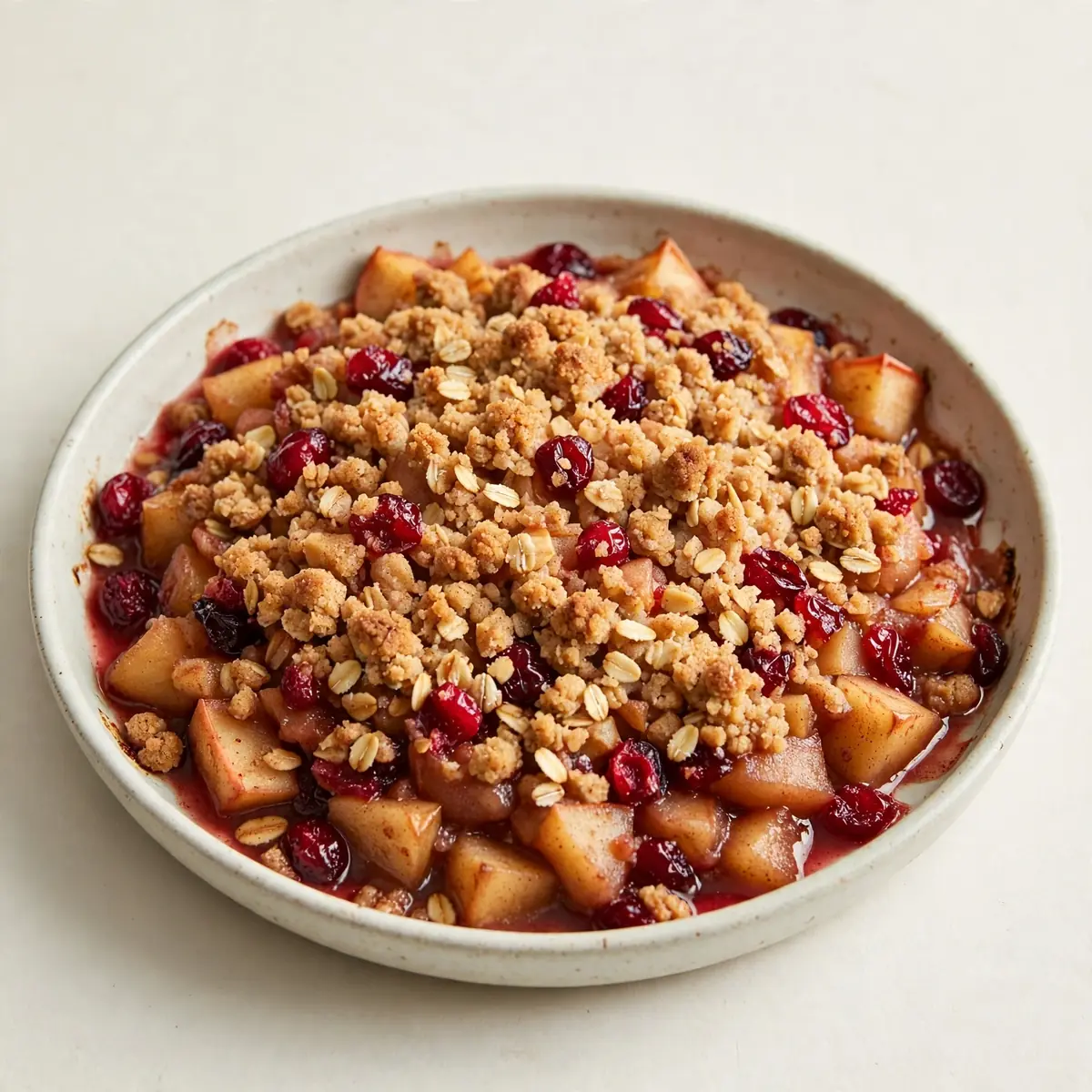 Seelenwärmer Würzig-süßer Apfel-Cranberry Crumble
