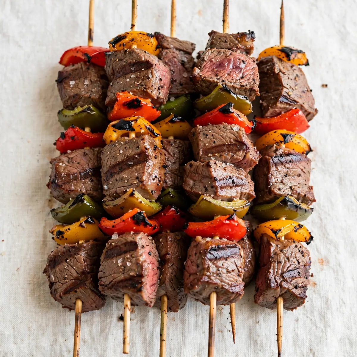Wochenend-Genuss: Steak-Paprika-Spieße vom Grill