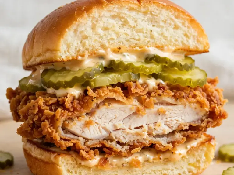 Kopie: Popeyes’ Chicken Sandwich mit knuspriger Panade