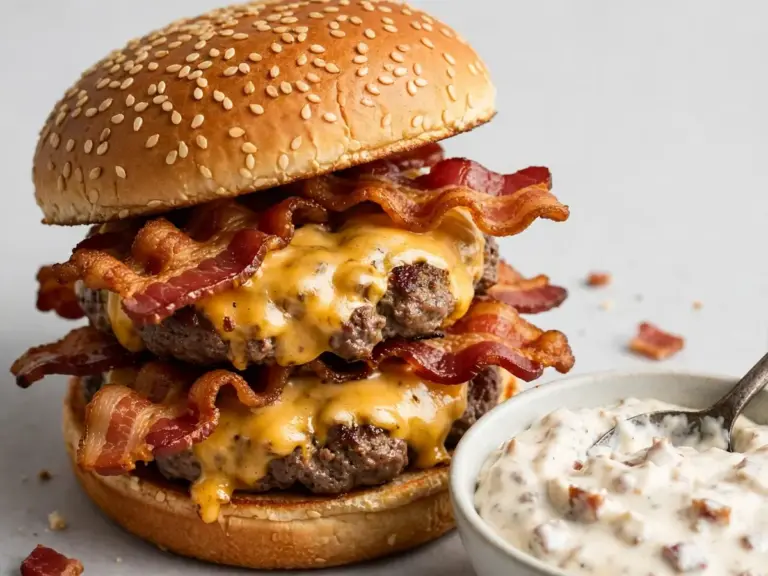 Kopie: Wendy’s Baconator mit selbstgemachtem Bacon‑Mayo